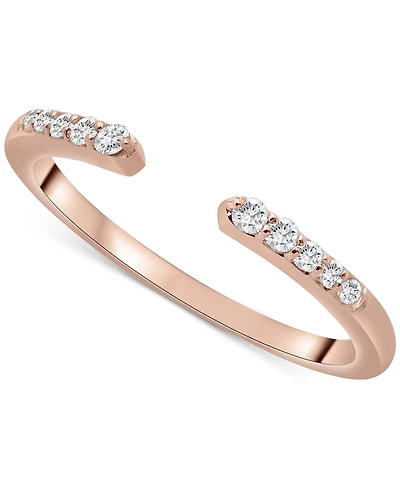 Wrapped Diamond Cuff Ring (1/10 ct. t.w.) 14k Yellow, White or Rose Gold, Created for Macy's