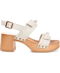 Journee Collection Women's Tia Bow Detail Platform Sandals