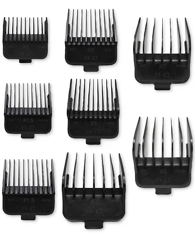 StyleCraft Professional 8-Pc. Dub Magnetic Clipper Guards Set - Black