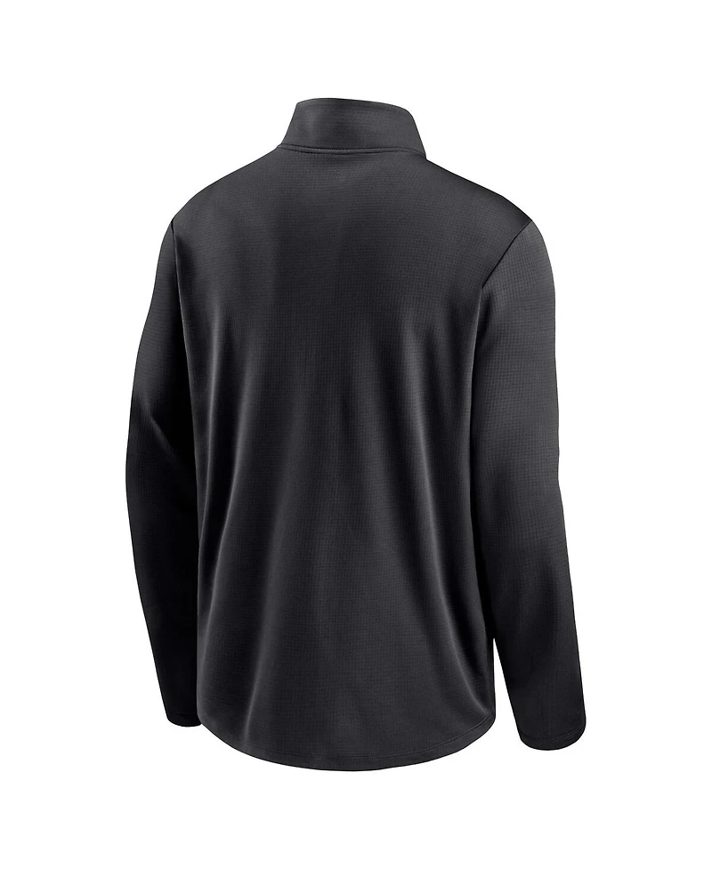 Men's Nike Black Colorado Rockies Diamond Icon Pacer Performance Quarter-Zip Top