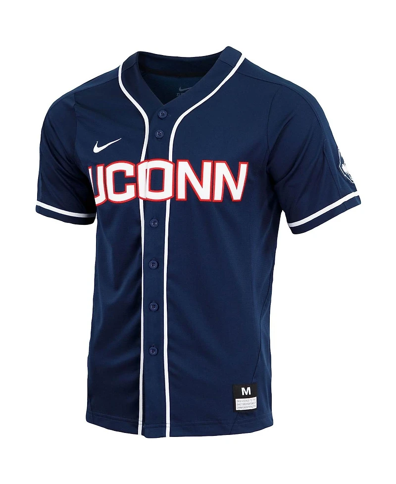 Nike Men's UConn Huskies Replica Full-Button Baseball Jersey