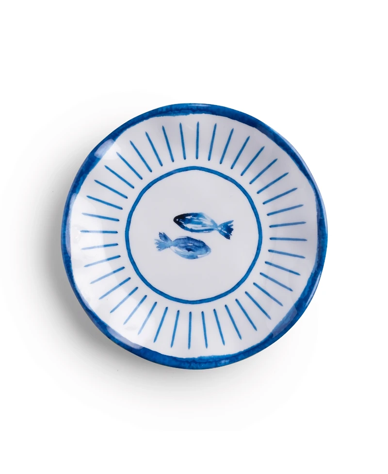 Q Squared Melamine Sardinia 5.5" Canape Plates, Set of 4