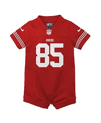 Infant Girls and Boys Nike George Kittle Scarlet San Francisco 49ers Romper Game Jersey
