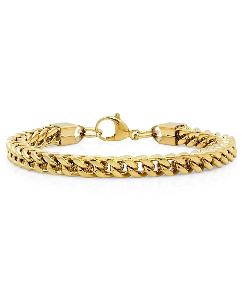 Steeltime Men's 18k Gold Plated Stainless Steel Bracelet