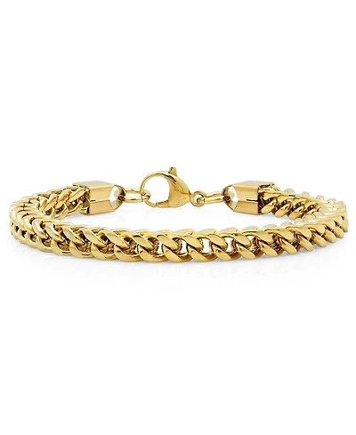 Steeltime Men's 18k Gold Plated Stainless Steel Bracelet