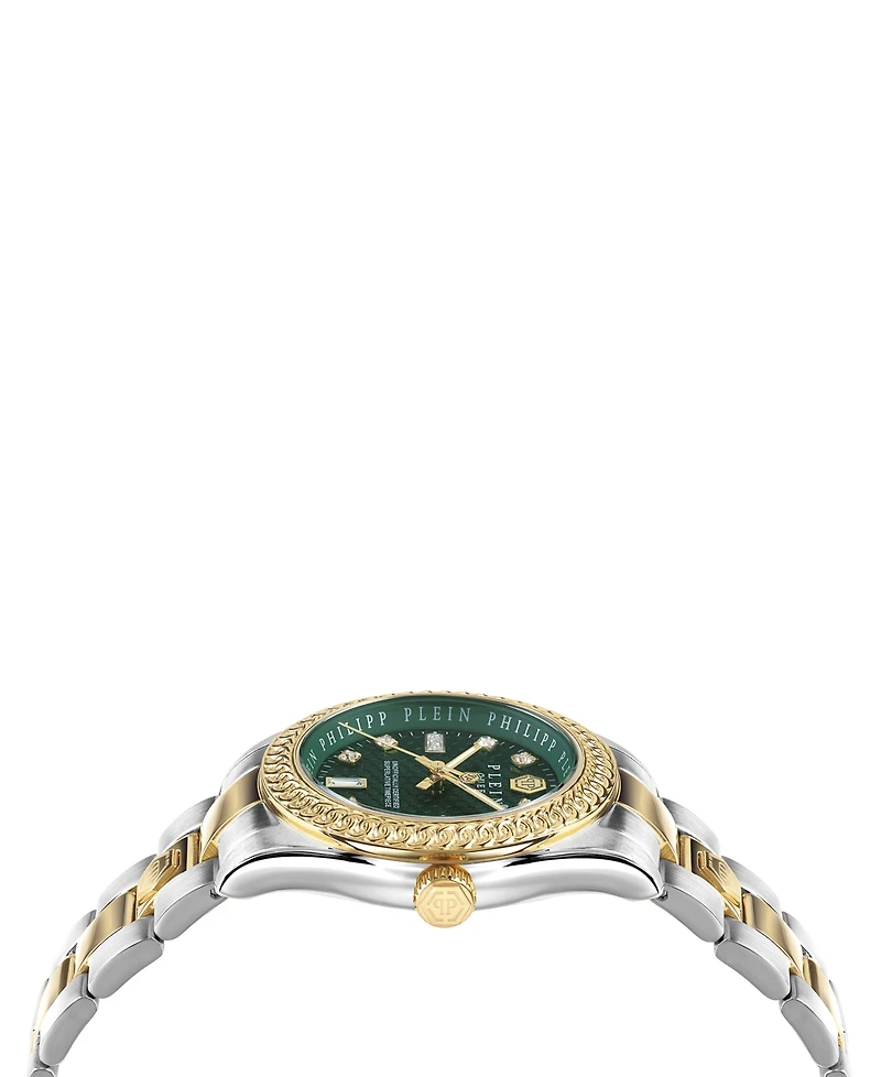 Philipp Plein Women's Queen Green & Two-Tone Stainless Steel Bracelet Watch 36mm