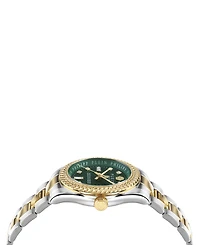Philipp Plein Women's Queen Green & Two-Tone Stainless Steel Bracelet Watch 36mm