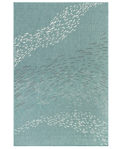 Liora Manne' Carmel School Of Fish 4'10" x 7'6" Outdoor Area Rug