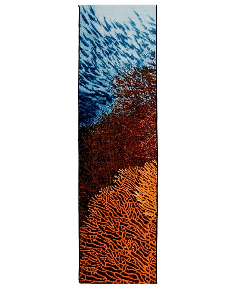 Liora Manne' Marina Coral 1'11" x 7'6" Runner Outdoor Area Rug
