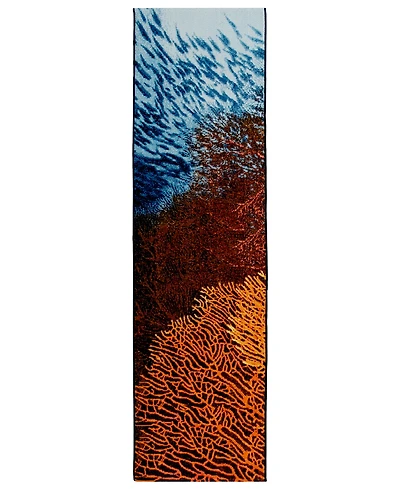 Liora Manne' Marina Coral 1'11" x 7'6" Runner Outdoor Area Rug