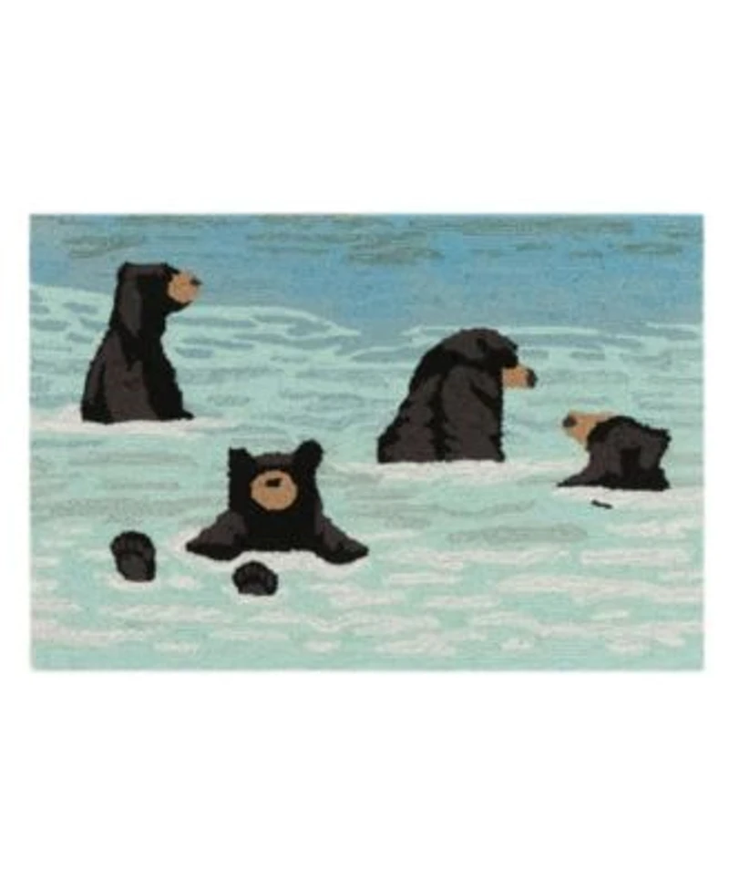Liora Manne Frontporch Bathing Bears Area Rug