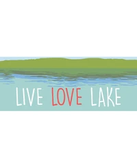 Liora Manne' Frontporch Live Love Lake 2' x 5' Runner Outdoor Area Rug