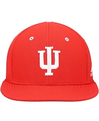 Men's adidas Crimson Indiana Hoosiers On-Field Baseball Fitted Hat