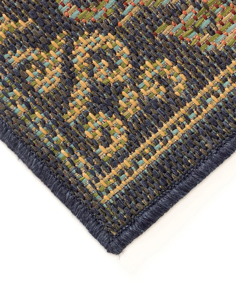 Liora Manne' Patio Suzani Diamonds 3'3" x 4'11" Outdoor Area Rug