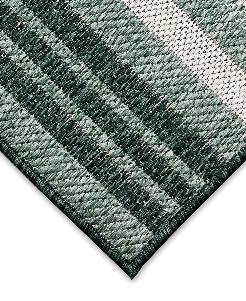 Liora Manne' Malibu Faded Stripe 1'11" x 7'6" Runner Outdoor Area Rug