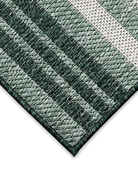 Liora Manne' Malibu Faded Stripe 1'11" x 7'6" Runner Outdoor Area Rug