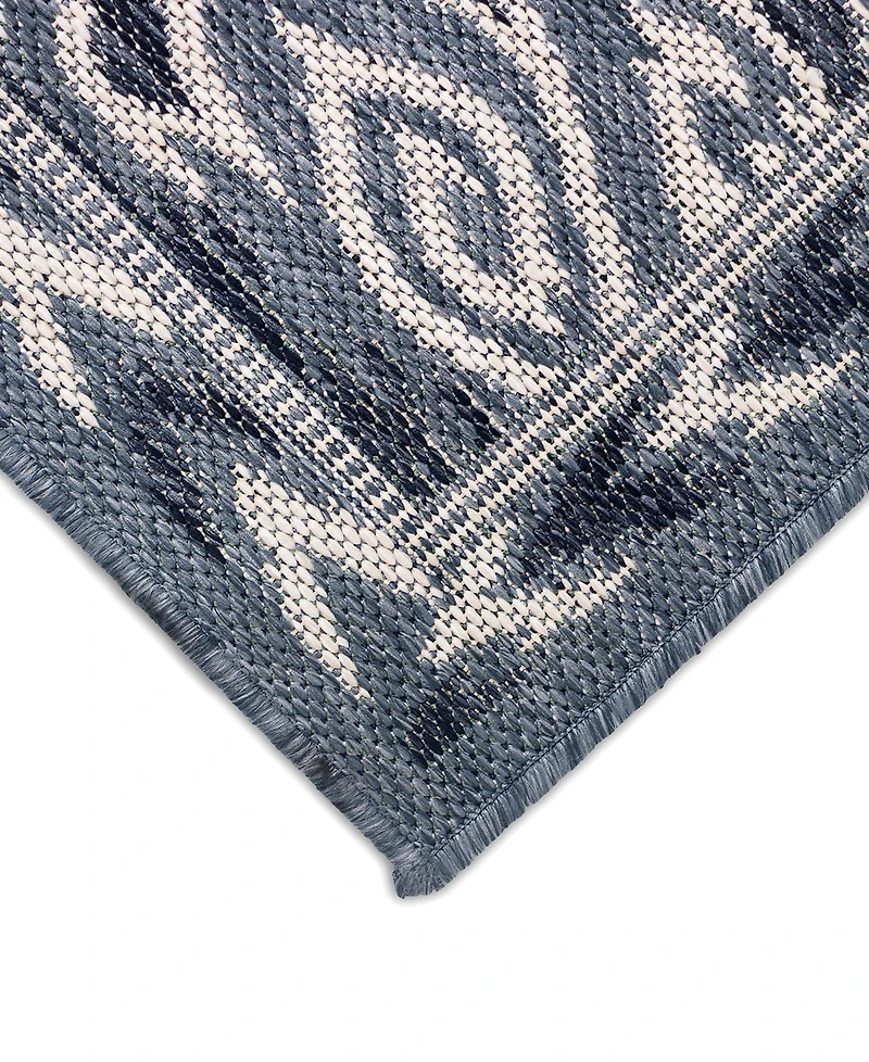 Liora Manne' Malibu Ikat 7'10" x 7'10" Square Outdoor Area Rug