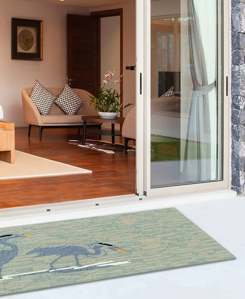 Liora Manne' Frontporch Blue Heron 2' x 5' Runner Outdoor Area Rug