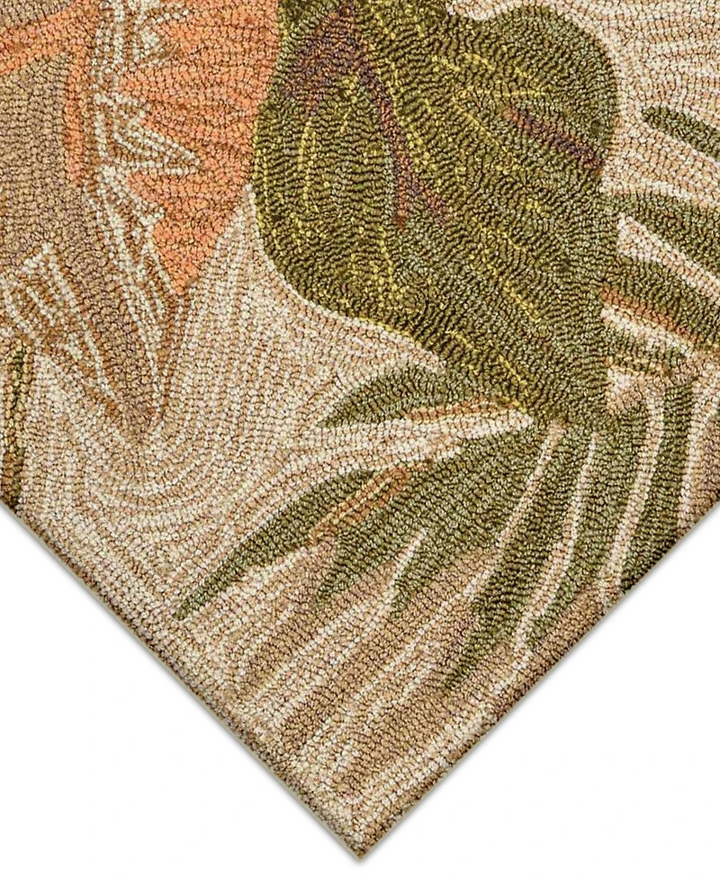 Liora Manne' Ravella Tropical Leaf 2' x 8' Runner Outdoor Area Rug