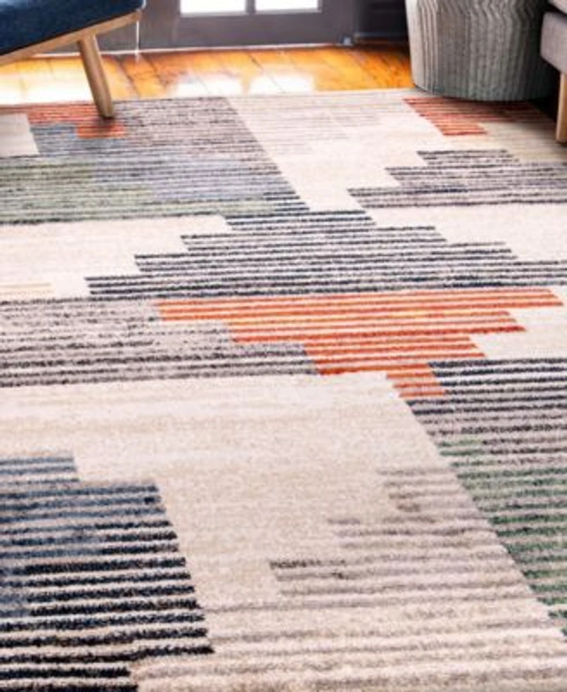 Closeout Gemstone Deco Blocks Area Rug
