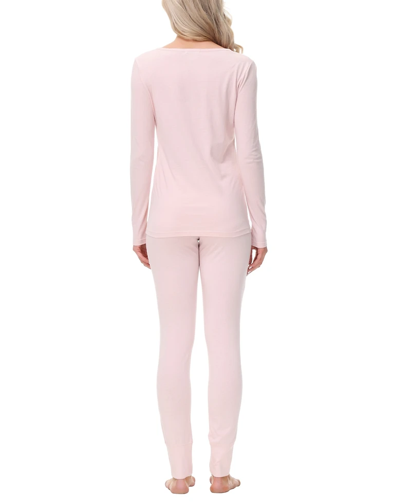 Women's Knit Long Sleeve Scoop Neck with the Legging Set