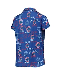 Women's Concepts Sport Royal Chicago Cubs Flagship Allover Print Top and Shorts Sleep Set