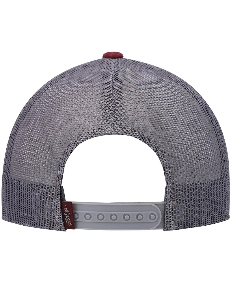 Men's Hooey Maroon, Gray Sterling Trucker Snapback Hat