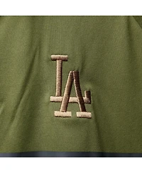 Men's LevelWear Olive Los Angeles Dodgers Delta Sector Raglan Polo Shirt