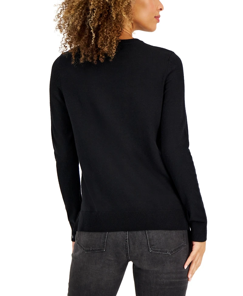 Style & Co Petite Crew-Neck Sweater, Created for Macy's