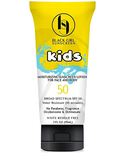 Black Girl Sunscreen Kids Broad Spectrum Sunscreen Spf 50, 3 oz.