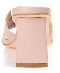 Journee Collection Women's Renatta Woven Block Heel Dress Sandals
