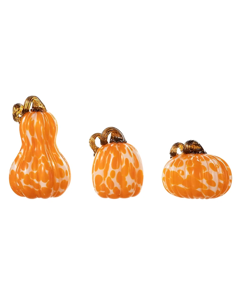 Glitzhome Pumpkin Gourd Set, 3 Piece