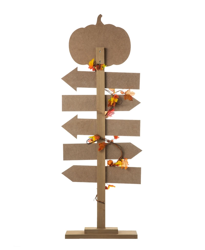 Glitzhome Fall Pumpkin Patch Porch Sign, 42.50"