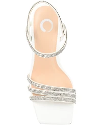 Journee Collection Women's Coraa Rhinestone Strappy Stiletto Sandals