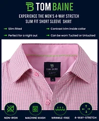 Men's Slim Fit Short Sleeve Performance Button Down Dress Shirt