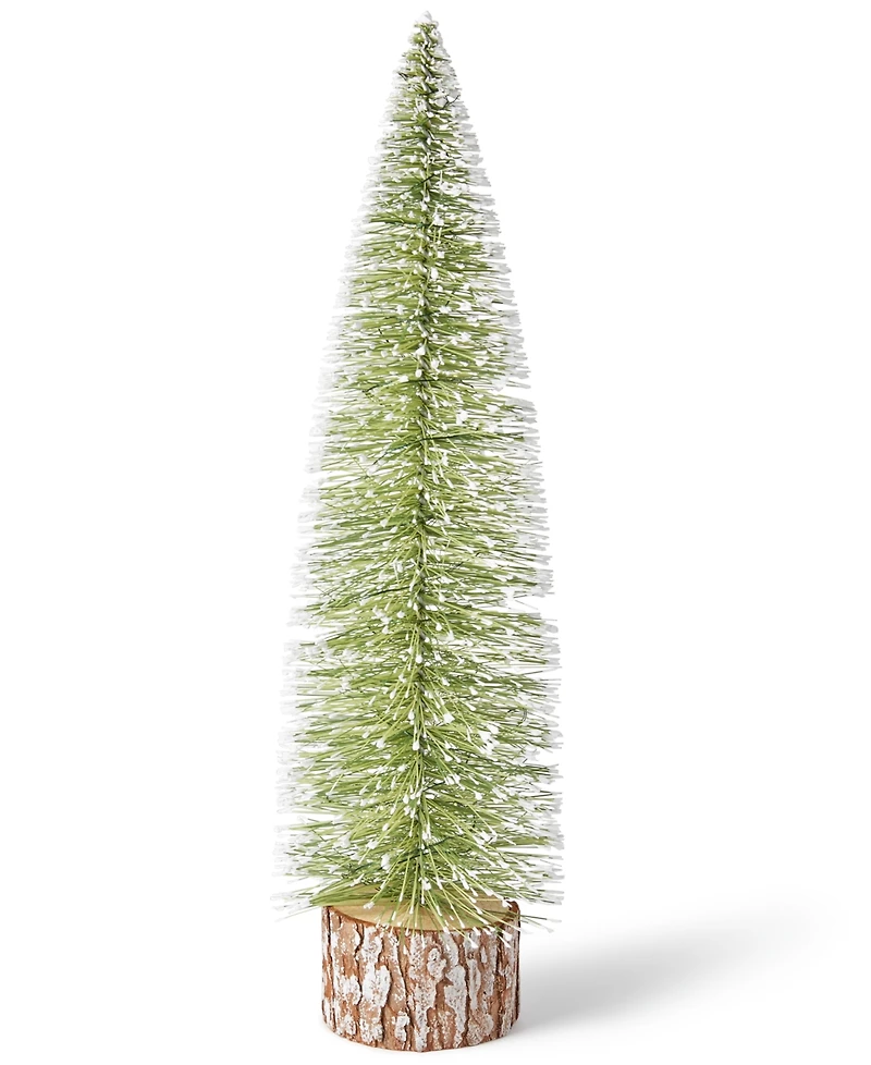 Holiday Lane Northern Lights Green Sisal Tree with Wood Base Led Light-Up Decor