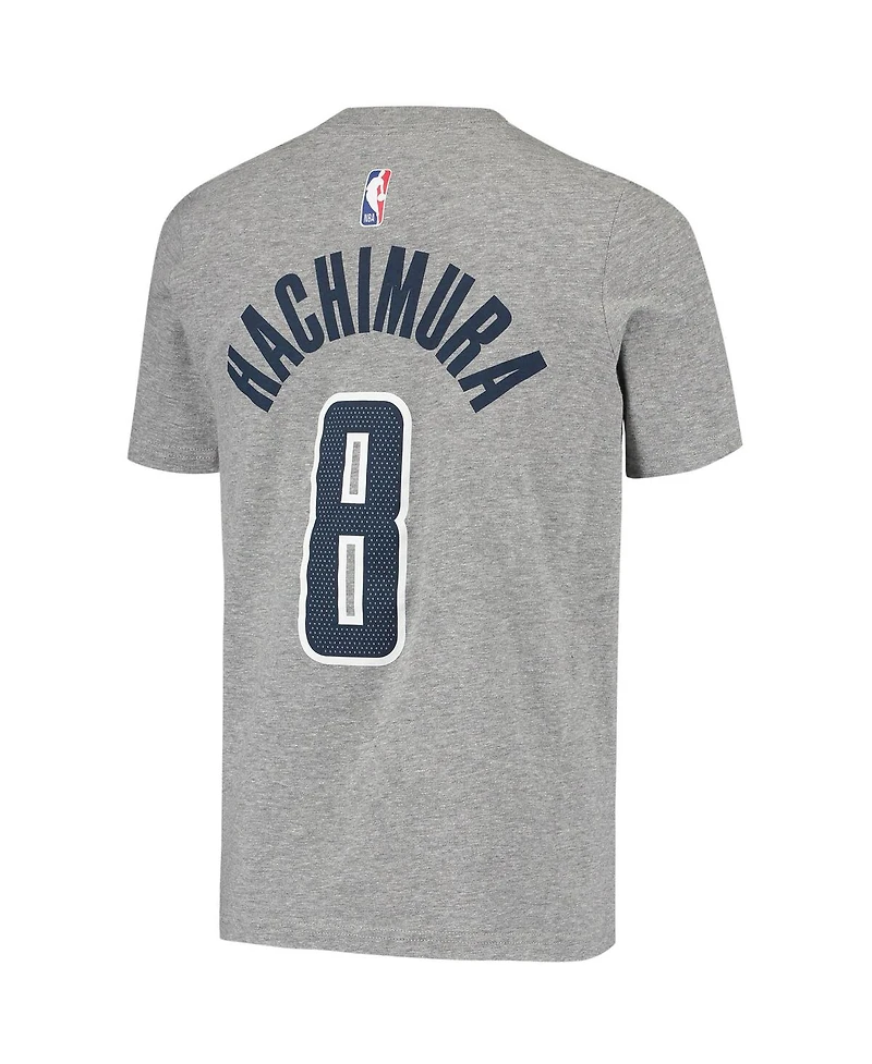 Big Boys Nike Rui Hachimura Heather Gray Washington Wizards 2020 City Edition Name and Number T-shirt