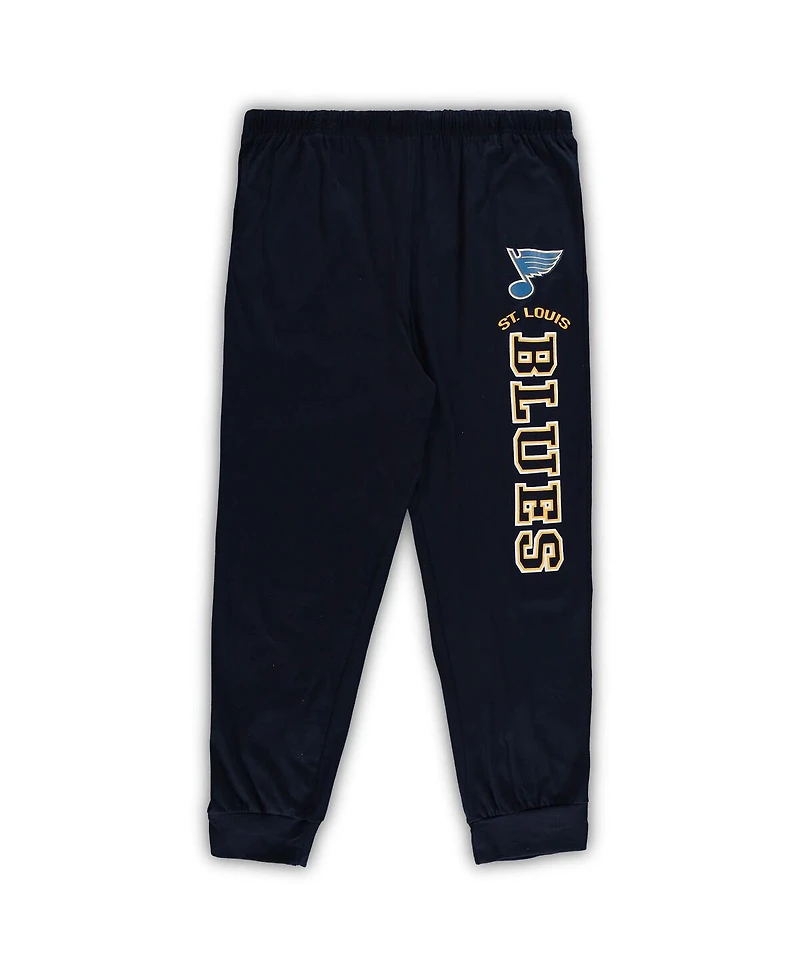 Men's Concepts Sport Navy St. Louis Blues Big and Tall Pullover Hoodie Joggers Sleep Set