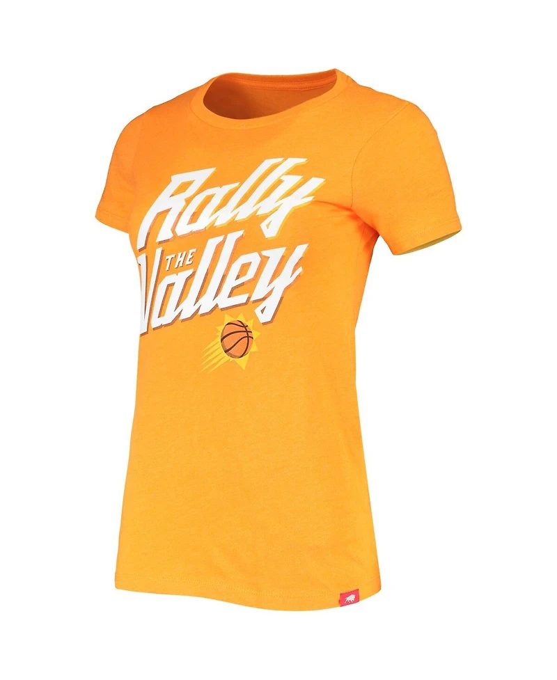 Women's Sportiqe Heathered Orange Phoenix Suns Rally the Valley Davis T-shirt