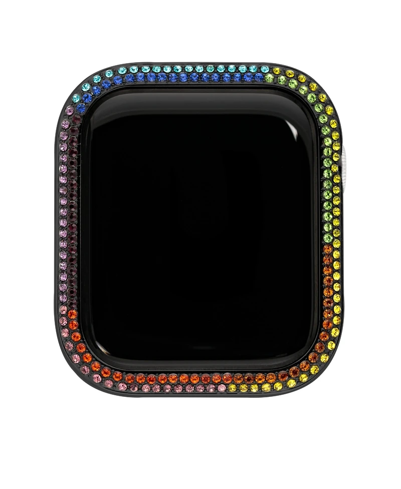 Steve Madden Women's Rainbow Crystal Protective Case designed for Apple Watch 44mm
