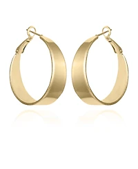 Vince Camuto Gold-Tone Band Thick Hoop Earrings