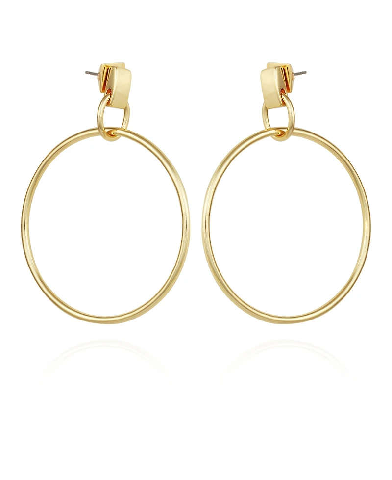 Vince Camuto Gold-Tone Hoop Drop Earrings