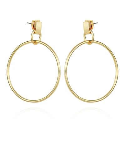 Vince Camuto Gold-Tone Hoop Drop Earrings