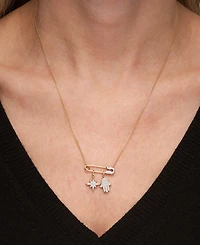 Wrapped Diamond Hamsa Hand Charm Pendant (1/20 ct. t.w.) in 10k Gold, Created for Macy's