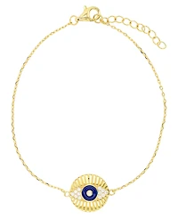 Evil Eye Anklet 14K Gold Plated or Sterling Silver