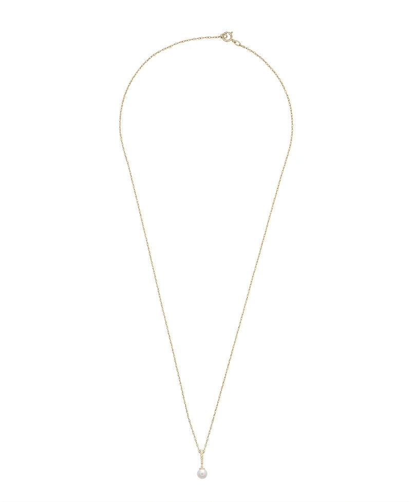 Cultured Freshwater Pearl Fashion Pendant in 14K Yellow Gold