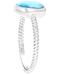 Larimar Oval Ring in Sterling Silver