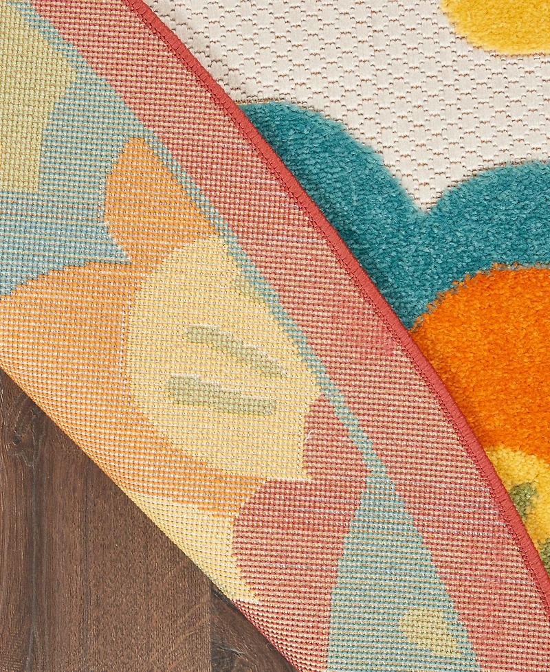 Nourison Home Aloha ALH25 5'3" x 5'3" Round Outdoor Area Rug