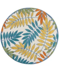 Nourison Home Aloha ALH18 4' x Round Area Rug