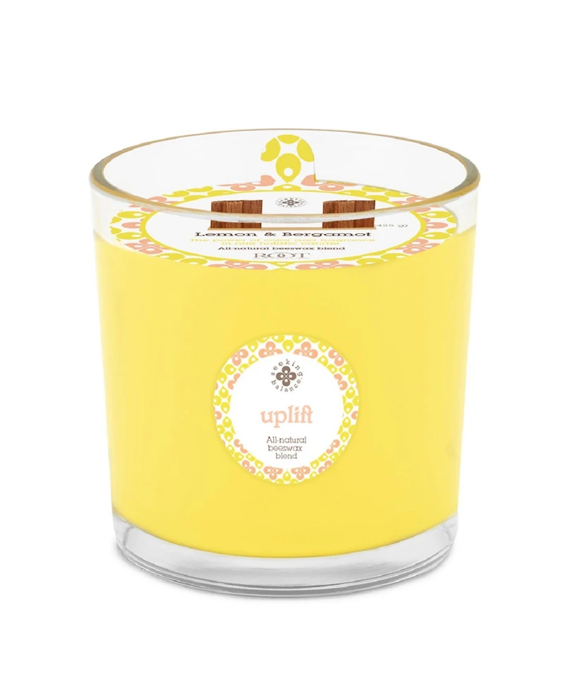 Seeking Balance 2 Wick Uplift Lemon Bergamot Spa Jar Candle, 12 oz